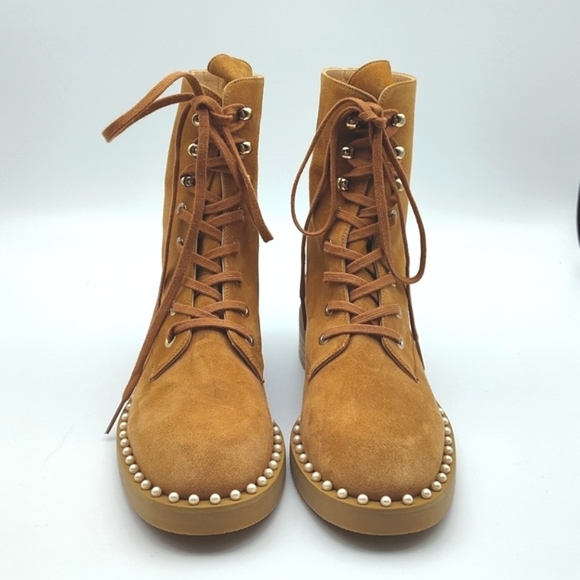 NEW STUART WEITZMAN SONDRA ANKLE BOOT IN TAN 🤎 SIZE 5  $782 - Picture 2 of 15
